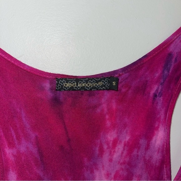 QED‎ London Tie-Dye Dress Size  Small Multicolour Pink High-Low Cut Maxi Tank - Picture 6 of 7